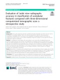 Evaluation of Judet view radiographs accuracy in classification of acetabular fractures compared with three-dimensional computerized tomographic scan: A retrospective study