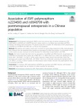 Association of ESR1 polymorphism rs2234693 and rs9340799 with postmenopausal osteoporosis in a Chinese population