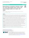 Biomechanical comparison between singlerow with triple-loaded suture anchor and suture-bridge double-row rotator cuff repair