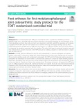 Foot orthoses for first metatarsophalangeal joint osteoarthritis: Study protocol for the FORT randomised controlled trial