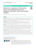 Adolescents’ experiences of fluctuating pain in musculoskeletal disorders: A qualitative systematic review and thematic synthesis