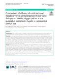 Comparison of efficacy of corticosteroid injection versus extracorporeal shock wave therapy on inferior trigger points in the quadratus lumborum muscle: A randomized clinical trial