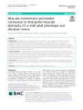 Muscular involvement and tendon contracture in limb-girdle muscular dystrophy 2Y: A mild adult phenotype and literature review