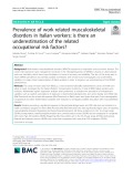 Prevalence of work related musculoskeletal disorders in Italian workers: Is there an underestimation of the related occupational risk factors?