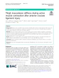 Thigh musculature stiffness during active muscle contraction after anterior cruciate ligament injury