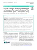 Long-term impact of sagittal malalignment on hardware after posterior fixation of the thoracolumbar spine: A retrospective study