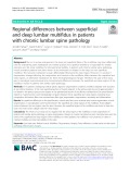 Regional differences between superficial and deep lumbar multifidus in patients with chronic lumbar spine pathology