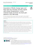 Association of Modic change types and their short tau inversion recovery signals with clinical characteristics-a cross sectional study of chronic low back pain patients in the AIM-study