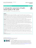 Is retrospective assessment of healthrelated quality of life valid
