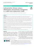 Carboxymethyl chitosan reduces inflammation and promotes osteogenesis in a rabbit knee replacement model