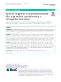 Revision surgery for instrumentation failure after total en bloc spondylectomy: A retrospective case series