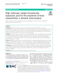 High molecular weight Intraarticular hyaluronic acid for the treatment of knee osteoarthritis: A network meta-analysis