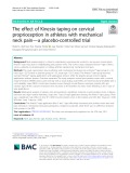 The effect of Kinesio taping on cervical proprioception in athletes with mechanical neck pain - a placebo-controlled trial