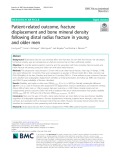 Patient-related outcome, fracture displacement and bone mineral density following distal radius fracture in young and older men