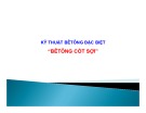 Bài giảng Kỹ thuật bêtông đặc biệt: Bêtông cốt sợi