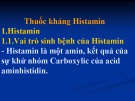 Bài giảng Dược lý học: Thuốc kháng Histamin