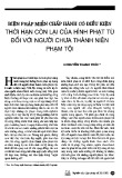 Biện pháp miễn chấp hành có điều kiện thời hạn còn lại của hình phạt tù đối với người chưa thành niên phạm tội