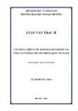 Luận văn Thạc sĩ Quản trị kinh doanh: Xây dựng chiến lược kinh doanh website tại Công ty cổ phần truyền thông quốc tế Incom