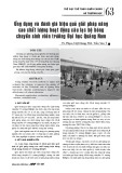 Ứng dụng và đánh giá hiệu quả giải pháp nâng cao chất lượng hoạt động câu lạc bộ bóng chuyền sinh viên trường Đại học Quảng Nam
