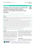 Popliteal artery transection associated with a minimally displaced tibial plateau fracture: A case report and review of the literature