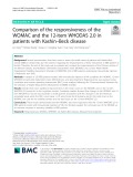 Comparison of the responsiveness of the WOMAC and the 12-item WHODAS 2.0 in patients with Kashin–Beck disease
