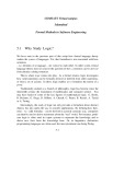 Lecture note Formal methods in software engineering - Lecture