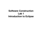 Lecture Software construction - Lab 1: Introduction to Eclipse
