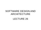 Lecture Software design and architecture – Chapter 26