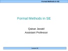 Lecture note Formal methods in software engineering - Lecture 5: Formal system (continue)