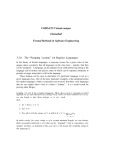 Lecture note Formal methods in software engineering - Lecture 3 (cont)