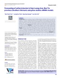 Forecasting of saline intrusion in Ham Luong river, Ben Tre province (Southern Vietnam) using Box-Jenkins ARIMA models