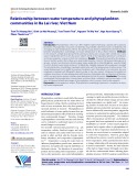 Relationship between water temperature and phytoplankton communities in Ba Lai river, Viet Nam
