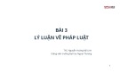 Bài giảng Lý luận nhà nước và pháp luật: Bài 3 - ThS. Nguyễn Hoàng Mỹ Linh