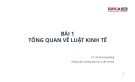 Bài giảng Lý luận pháp luật: Bài 1 - TS. Vũ Phương Đông