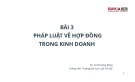 Bài giảng Lý luận pháp luật: Bài 3 - TS. Vũ Phương Đông