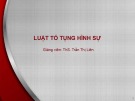 Bài giảng Luật tố tụng Hình sự: Bài 1 - ThS. Trần Thị Liên