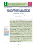 Effect of NPK and bio-fertilizers on growth, yield, quality of china aster (Callistephus chinensis) cv. Shashank for cut flower production under agro climatic conditions of Allahabad, India