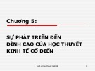 Bài giảng Lịch sử các học thuyết kinh tế: Chương 5 - ĐH  Kinh tế