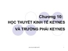 Bài giảng Lịch sử các học thuyết kinh tế: Chương 10 - ĐH  Kinh tế