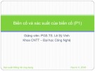 Bài giảng Xác suất thống kê ứng dụng: Lecture 1 - PGS.TS. Lê Sỹ Vinh