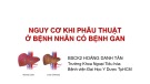 Bài giảng Nguy cơ khi phẫu thuật ở bệnh nhân có bệnh gan - BS. Hoàng Danh Tấn