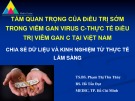 Bài giảng Tầm quan trọng của điều trị sớm trong viêm gan virus C: Thực tế điều trị viêm gan C tại Việt Nam - TS.BS. Phạm Thị Thu Thủy