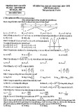 Đề thi học kì 1 môn Toán 12 năm 2020-2021 - Trường THPT chuyên Hà Nội - Amsterdam