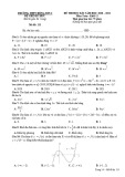 Đề thi học kì 1 môn Toán 12 năm 2020-2021 có đáp án - Trường THPT Đông Sơn 2