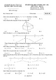 Đề thi học kì 1 môn Toán 12 năm 2020-2021 có đáp án - Trường THPT Nguyễn Huệ