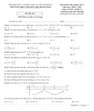 Đề thi học kì 1 môn Toán 12 năm 2020-2021 - Trường THPT Nguyễn Thị Minh Khai