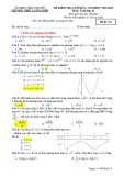 Đề thi học kì 1 môn Toán 12 năm 2020-2021 có đáp án - Trường THPT Lương Phú