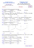 Đề thi học kì 1 môn Toán 12 năm 2020-2021 có đáp án - Trường THPT Lương Đắc Bằng