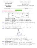 Đề thi học kì 1 môn Toán 12 năm 2020-2021 có đáp án - Sở GD&ĐT Thừa Thiên Huế
