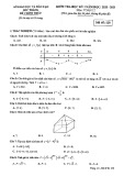 Đề thi học kì 1 môn Toán 12 năm 2020-2021 có đáp án - Sở GD&ĐT Sóc Trăng